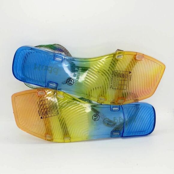 Mudd NEW Women's Rainbow See-Thru Sandals - sz. 7 1/2 - Picture 5 of 6
